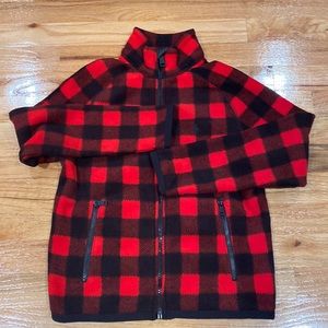 Ralph Lauren Polo Boys Red/Black Fleece with Zipper Front Pockets. Sz Small